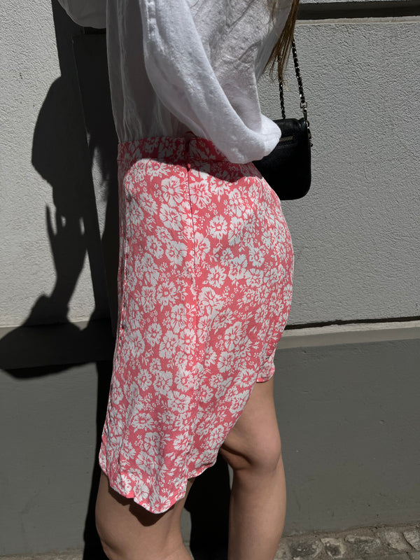różowa spódnica